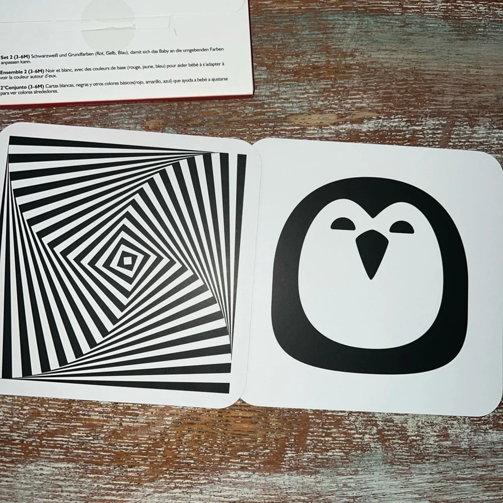 3 sets Beiens Visual Stimulation Cards 0-12 months Hand Eye Coordination